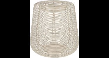 JENS Living Lantaarn Sil - Ø 22 x 24 cm - Glas / Metaal - Wit