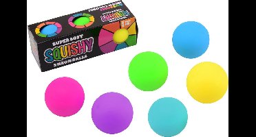 JohnToy Stressbal 50mm set 3 stuks Handtrainers Neon Kleur random