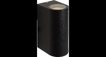 Lucide BOOGY - Wandspot / Wandlamp Binnen/Buiten - 2xGU10 - IP44 - Zwart