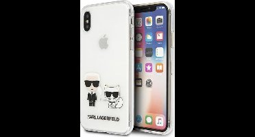 Karl Lagerfeld KLHCI65CKTR iPhone Xs Max hardcase Transparant Karl & Choupette