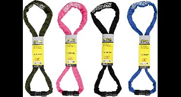 Stahlex Ø4mm / 100cm kettingslot schlechts 360g ketting met cijferslot Het eerste echte fietsslot voor uw kind zwart