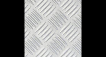 Decoratie plakfolie - 3x - traanplaat - glimmend - zilver - 45 cm x 1,5 meter zelfklevend - meubelfolie