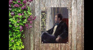 Tuin decoratie  een man - Schilderij van Gustave Caillebotte - 30x40 cm - Tuindoek