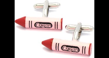 Manchetknopen - Rood Waskrijt Wasco Tekenen