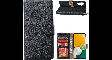 Hoesje Geschikt Voor Samsung Galaxy A13 5G / A04s Hoesje met Pasjeshouder bookcase – Zwart