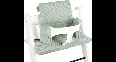 Ukje Stoelverkleiner - Geschikt voor Stokke Tripp Trapp - Kinderstoel - Kussenset - Mint - Ribstof - Extra dik