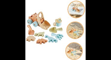 9 stuks zandspeelset voor kinderen - Strandspeelgoedset - Zandbak met emmer - Zandschep, zandvormpjes - Tuinspeelgoed voor kinderen - Zandspeelgoed voor meisjes en jongens