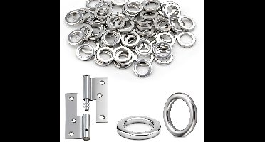120 Deurklink Ringen van RVS 304 - 10 x 16 x 1.5 mm - Duurzame Wasmachines voor Interne Deuren en Scharnieren