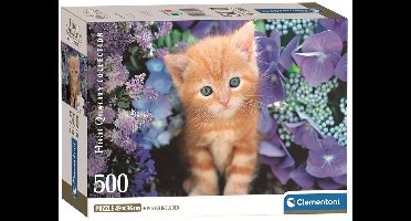 Clementoni - Puzzel - 500 Stukjes - Rode kat - Puzzel Voor Volwassenen - High Quality Collection
