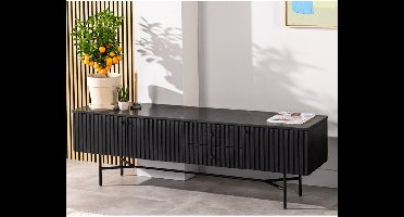 Tv-meubel Ralph 175 cm Marmer - Zwart