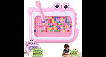 Montessori magnetisch tekenbord - Speelgoed voor kinderen om kleuren te leren herkennen, pencontrole, bewegend kralen sensorisch spel, educatief cadeau
