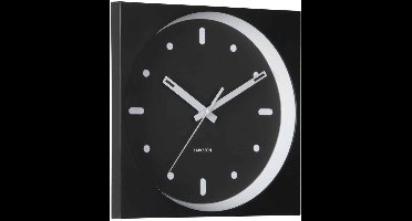 Karlsson Wandklok Incesante Square - Zwart - Ø25cm - Wandklok Modern