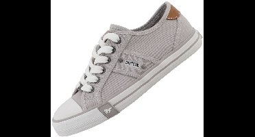 Mustang dames canvas sneaker grijs