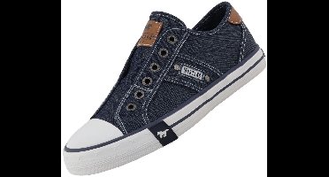Mustang dames canvas sneaker blauw