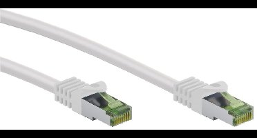 Goobay GHMT-certified CAT 8.1 S/FTP Patch Cord, AWG 26, white 1 m