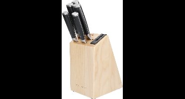 Messenset, 5-delig - Hoogwaardig Japans RVS - Berkenhouten Blok - KitchenAid