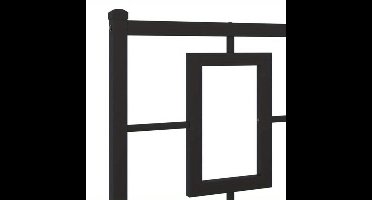 Modern Bedframe – Metaal Bedframe – Stalen Bed – Slaapkamer Bed – Bed Met Hoofdeinde – 140x190 cm – Duurzaam Metaal – Minimalistisch Design