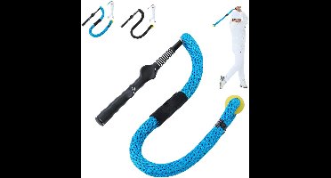 Golftrainingsmateriaal, Golf Touw Swing Trainer, Professioneel Golf Swing Trainingshulpmiddel om Snelheid, Tempo, Ritme, Flexibiliteit en Kracht te Verbeteren, Golf Warm-Up Trainingsapparatuur voor Golfers van Alle Niveaus - A Blauw