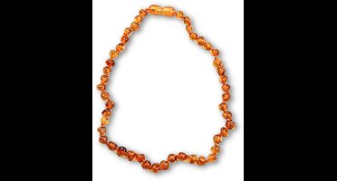 Barnsteen babyketting ronde kralen (Amber)