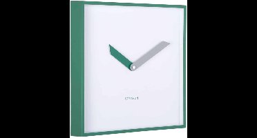 Karlsson Wandklok Cool Retro Cuadrado - Groen - 4.1x28.3x28.3cm - Wandklok Modern