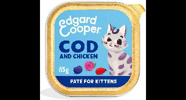 Edgard & Cooper Kattenvoer Kitten Pate Kabeljauw - Kip 85 gr