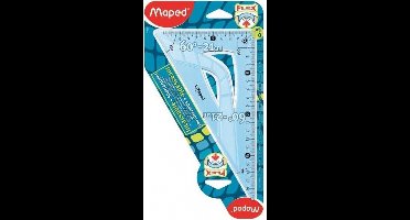 Maped winkelhaak onbreekbaar 21 cm 60° geassorteerde kleuren: blauw en groen
