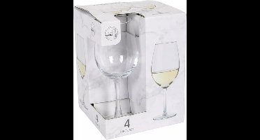 Studio Tavola Witte Wijnglazen 330ml set van 4 wijnglazen