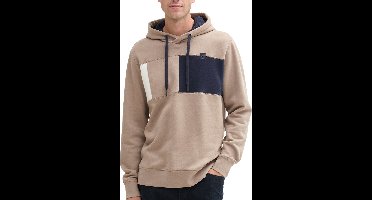 Tom Tailor - Hoodie - Heren - XXL - Bruin - Katoen - 1044028