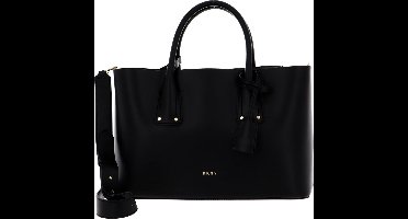 DKNY Leren Handtas Schoudertas Megan Tote Blk / Gold Zwart
