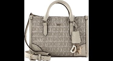 DKNY Handtas Schoudertas Perri SM Box Satchel Bag Hemp / Pebble Lichtgrijs