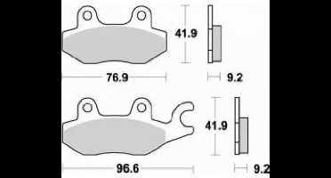 Plaquette de frein SBS pour Moto Honda 125 Vt Shadow 1999 à 2008 688HF Neuf