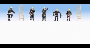 NOCH 36021 N Zwarte beschermende kleding figuren Geverfd, Staand