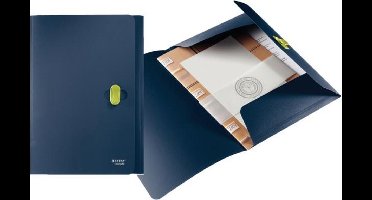 Leitz PP re:cycle 3 Klepsmap - 100% Recyclebaar - Donkerblauw - 1 Stuk