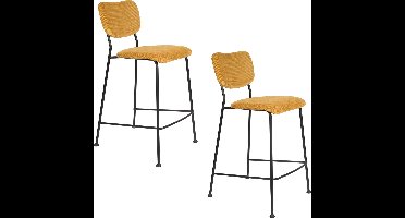 Zuiver Benson Barkrukken 64,5 cm Oker - Set van 2