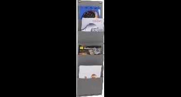 Werkorderhouder Folderrek wand A4 staand 6 vakken