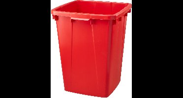 Afvalbak zonder deksel, 90 liter, rood