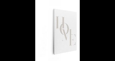 Artaza Canvas Schilderij Elegante Huistypografie met een Minimalistische en Moderne Esthetiek - 20x30 cm - Klein - Wanddecoratie Woonkamer - Schilderijen - Muurdecoratie