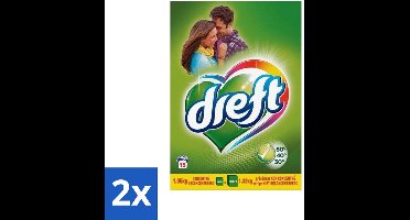 2 x Dreft - Waspoeder - Witte en Gekleurde Was - Original - 15 Wasbeurten - Waspoeder - Wasmiddel - Kleurbescherming - Wasverzachter - Witwas