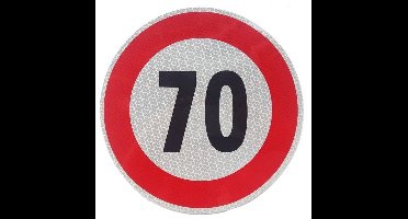 maximale snelheidssticker 70 km/h - snelheid sticker 200 mm - snelheidsbeperking sticker - klasse 1