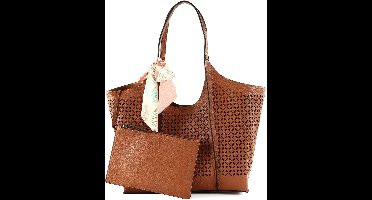 PICARD shopper schoudertas Menton City Shopper Cognac bruine