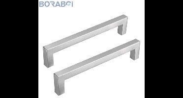 Meubelknop - Geborsteld RVS - 12 mm x 12 mm - Vierkant