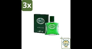 3 x Brut 33 Aftershave 100 ml - Grootverpakking - Aftershave - Herenverzorging - Klassieke Geur - Scheren - Huid Verzorging