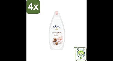 Dove – Badcrème – Caring Bath Almond – 450 ml - Voordeelverpakking - 4 stuks - Badcrème - Badcrème voor huid