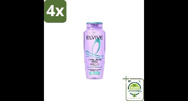 L’Oréal Paris Elvive – Shampoo – Hyaluron Pure – Zuiverend – 250 ml - Voordeelverpakking - 4 stuks - Zuiverende shampoo - Hyaluronzuur shampoo