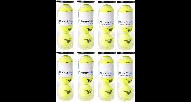 Engelhart Tennisballen - 24x stuks - in koker - Buitenspeelgoed - Tennissen - geel - sport