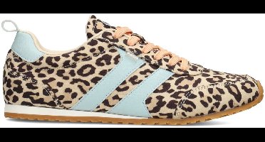 POSH by Poelman MAXINE Dames Sneakers - Beige met dierenprint