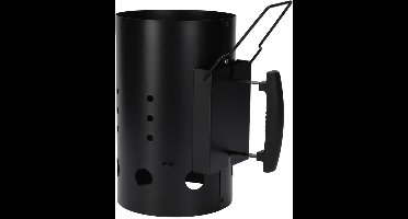 Cookinglife BBQ Starter Fire & Flavour - Brikettenstarter Kolenstarter - Chimney Starter - Metaal Hittebestendig Zwart - Snel Op Temperatuur 30,5 cm