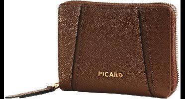 PICARD portemonnee Chic Way 1 Zip Around Wallet Cognac bruine