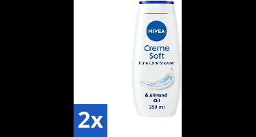 2 x NIVEA Douchecrème Soft 250 ml - Douchecrème - Hydratatie - Amandelolie - Zachte Huid - Voedend Schuim