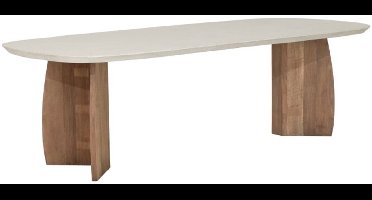 DTP Home Nova eettafel Deens ovaal Travertin 250x110 cm - Beige